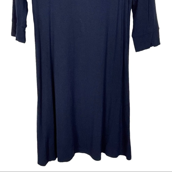 HATLEY ELSIE EMBROIDERED V NECK 3/4 SLEEVE NOTCH CUFF PULL ON DRESS - Picture 8 of 12